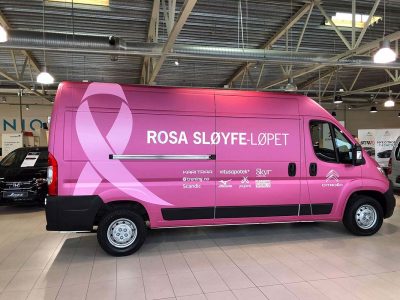 Rosa folie til bil Rosa folie til bil